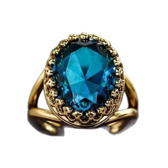 Oval Cutout Lace Court-Style Ring