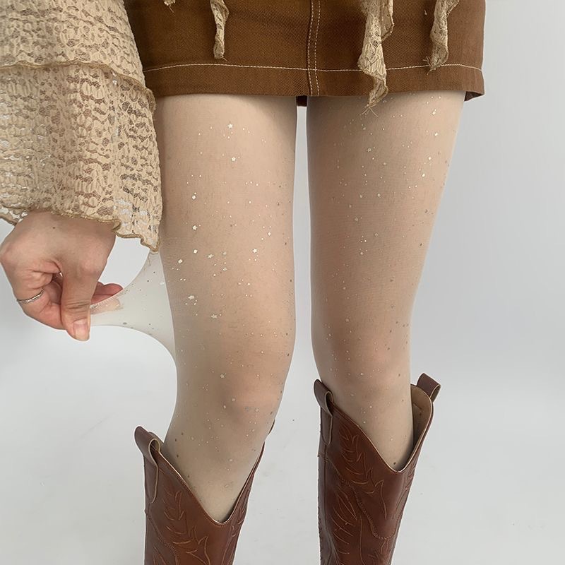 Title 4, Sequined Stockings Womens Glitter Starry Panty...