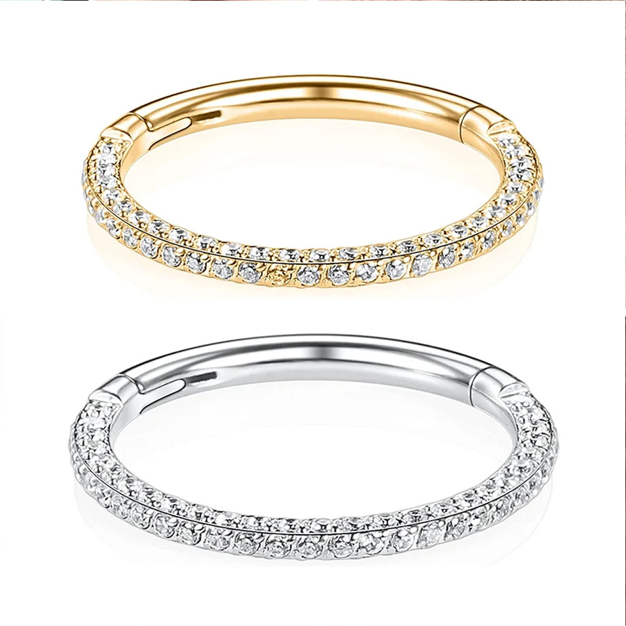 Titanium Alloy Three-side Diamond Nose Ring