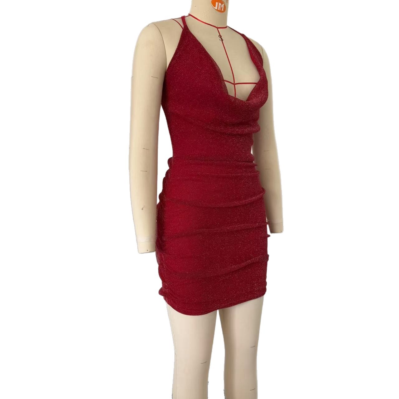 Low cut Backless Slim fit Party Dress Red - Shop at LoveMi