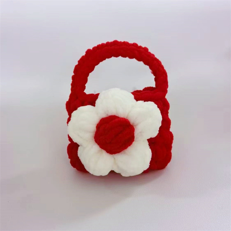Finished Crocheted Camellia Earphone Case