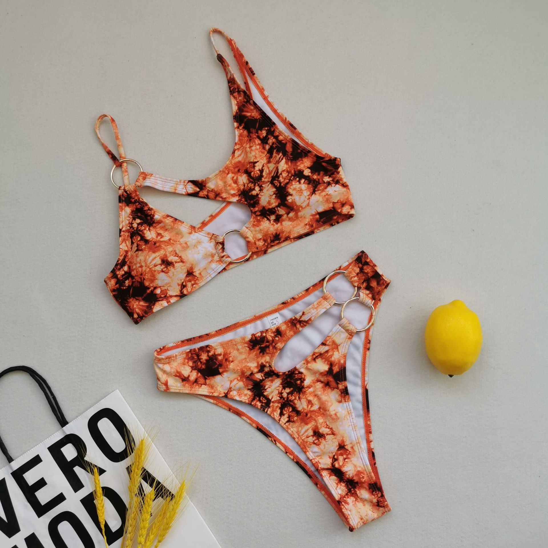 Title 13, Tie-Dye Hollow Sexy Bikini Ladies Swimwear