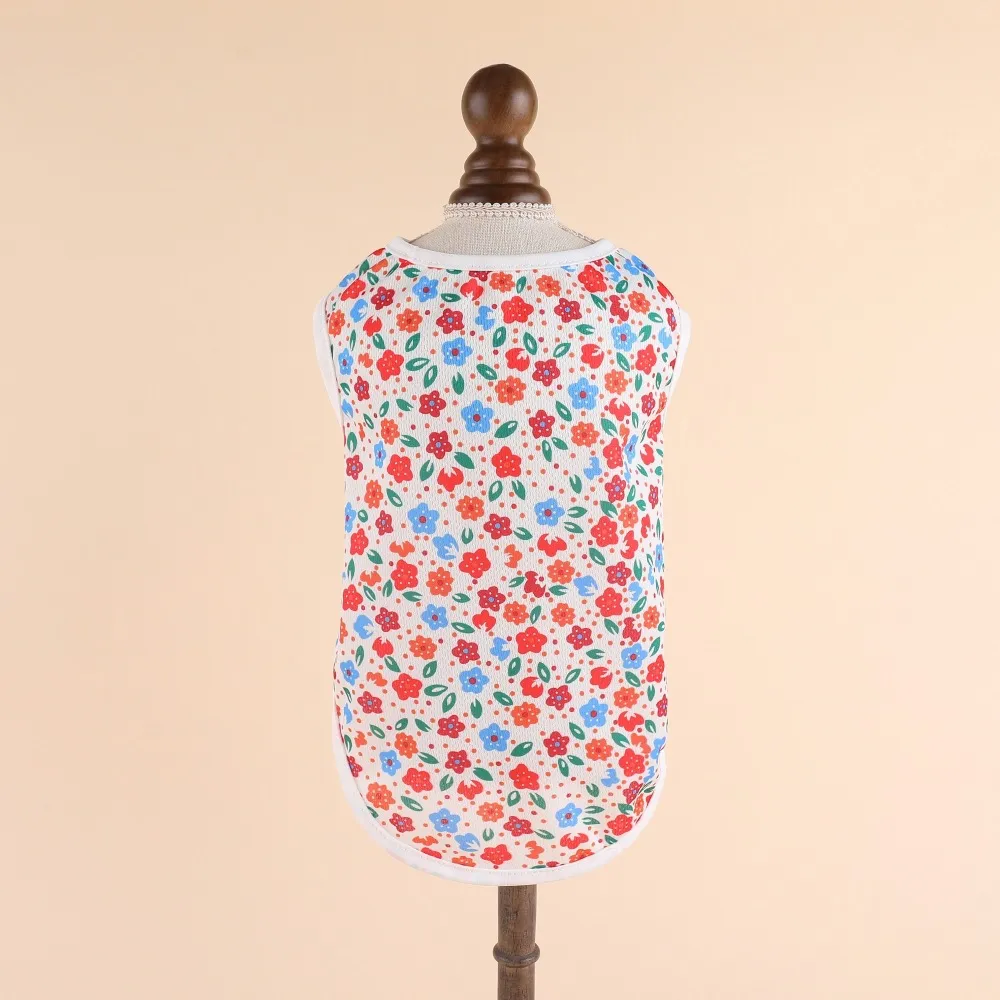 Dog Cat Pet Clothes Summer Vest - Small Floral Vest