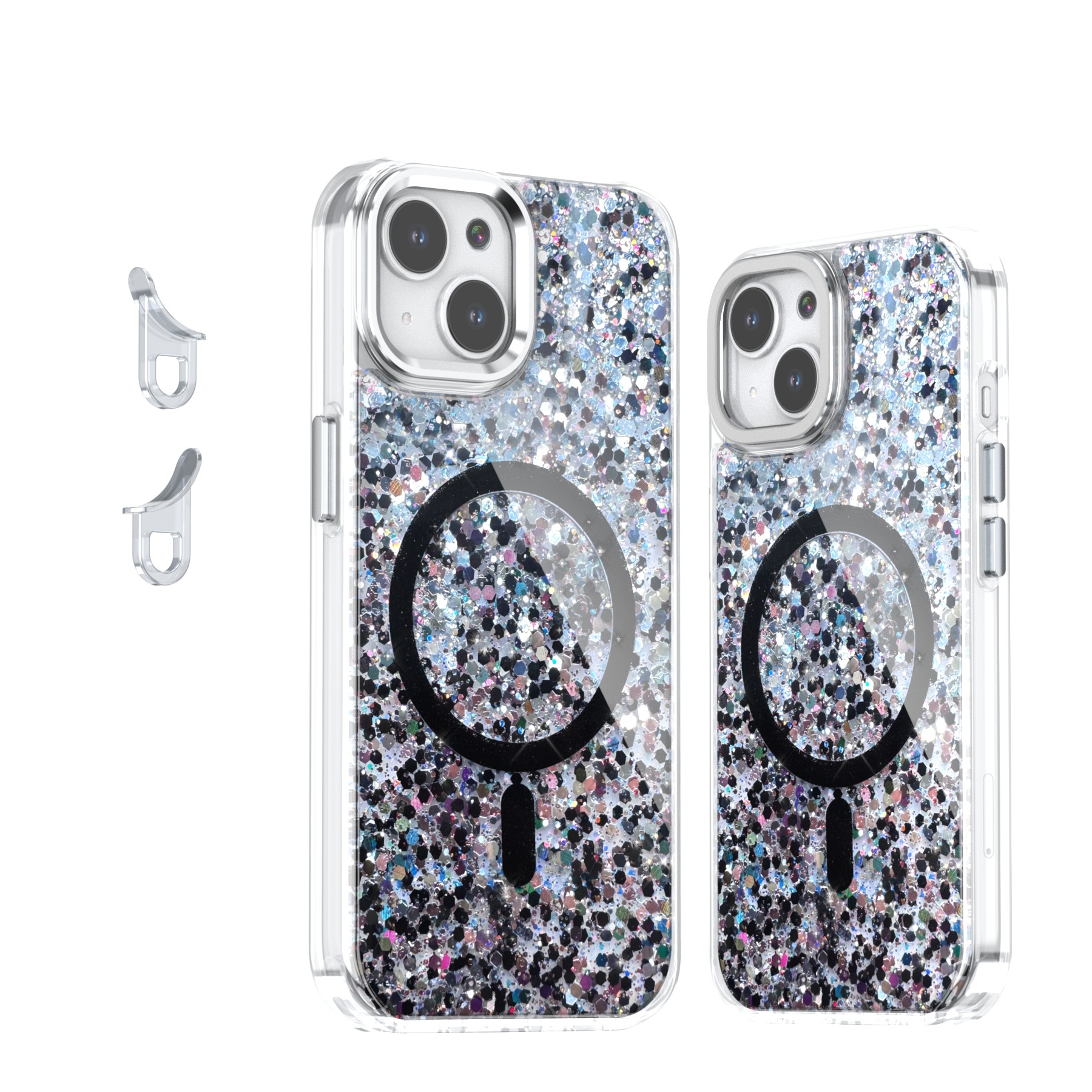 Creative Sequins Glitter Epoxy Magnetic Phone Case - Image 4