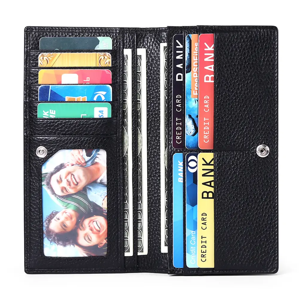 GOIACII Anti-Scanning Womens Long Wallet Ultra-Thin European