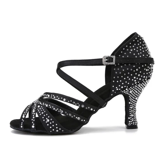 Black Latin Dance Performance Dancing Shoes Black - Shop at LoveMi