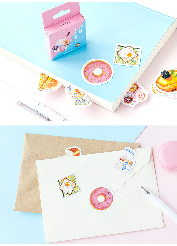 Breakfast Food Stickers 46Pcs