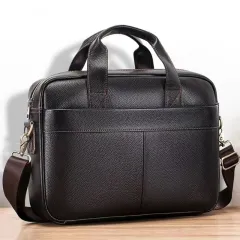 Portable Shoulder Crossbody Men's Bags - Brown - View 1
