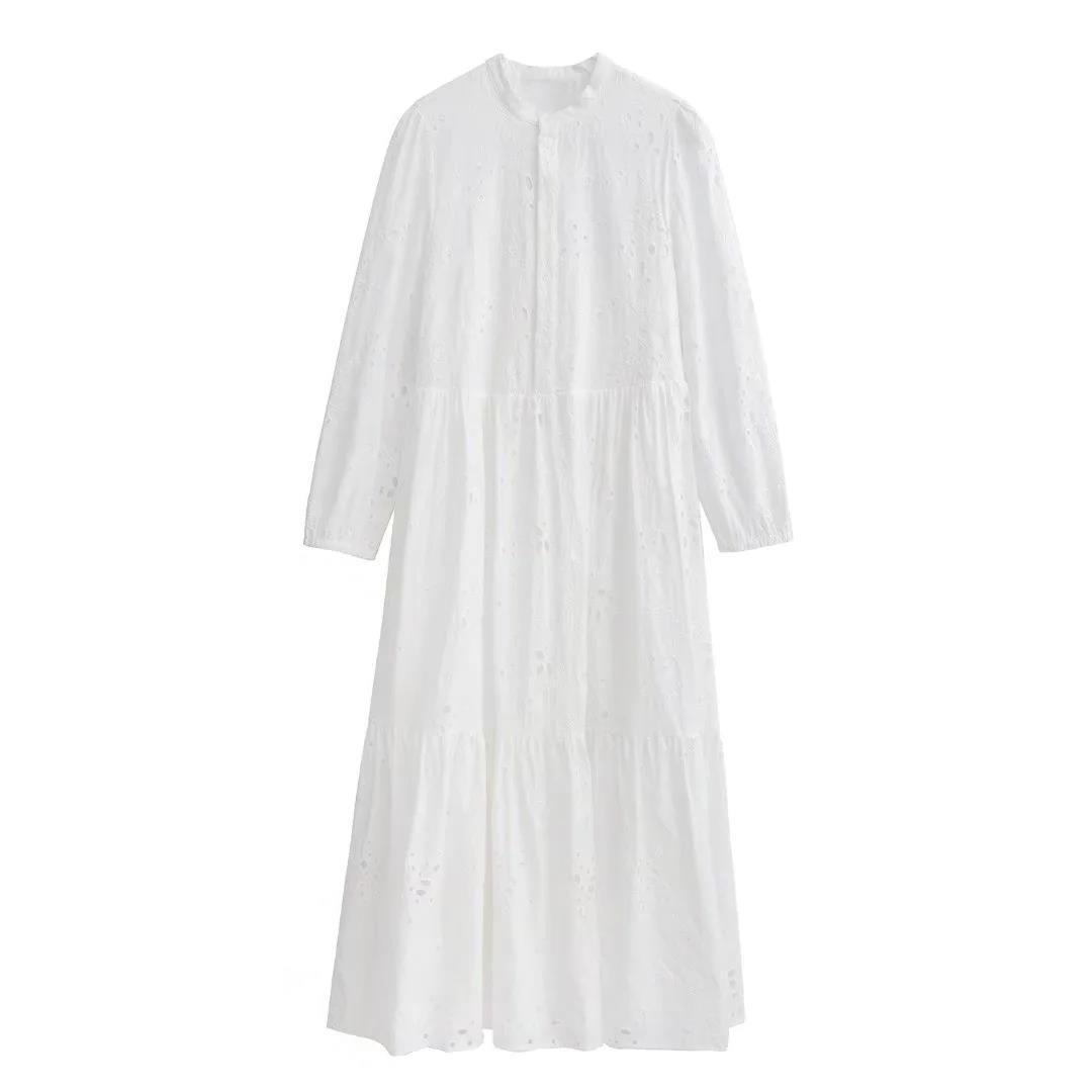 Women's Loose Hollow Embroidery Dress — image 1