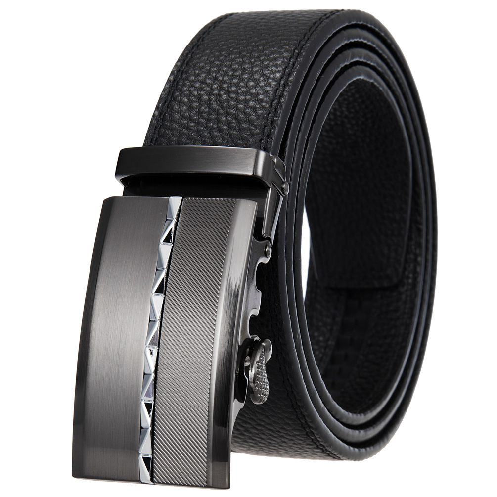 Title 6, New Mens Automatic Buckle Leather Belt