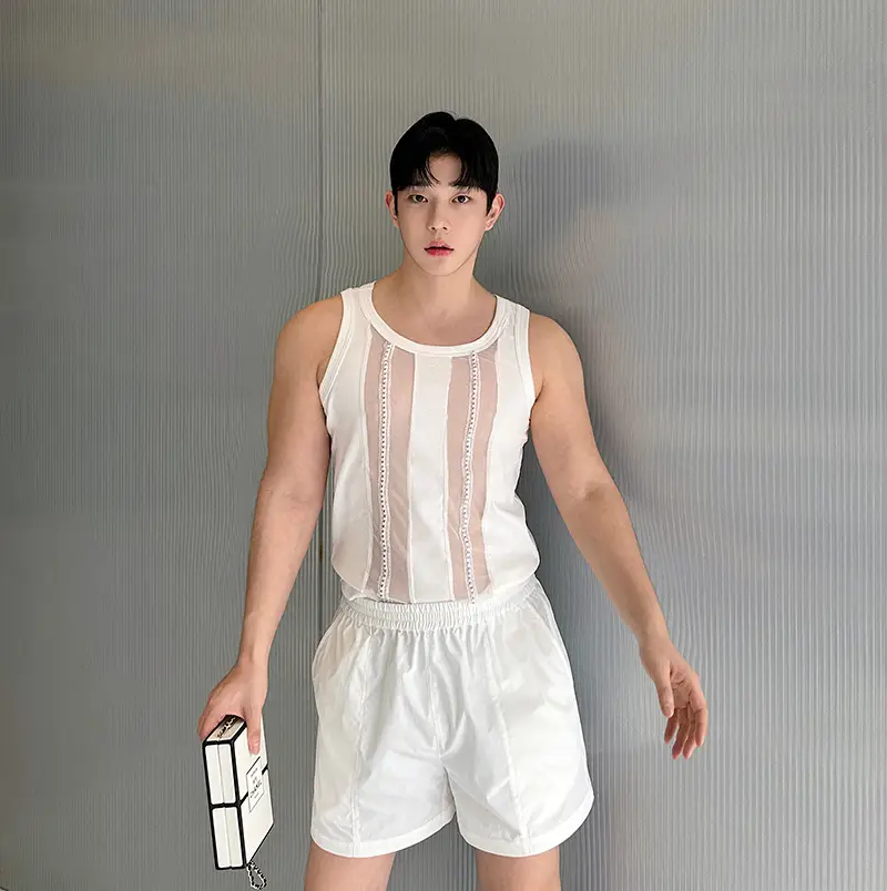 Personalized Abstinence Hollow Out Stitching Vest Niche Hollow Knitted