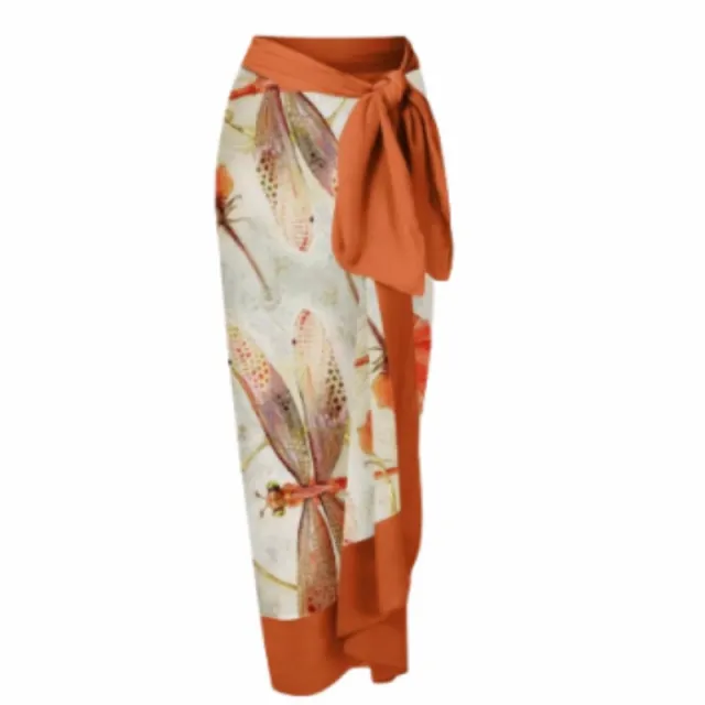 European American And French Style Retro Printed One piece Swimsuit For Women Gauze Skirt Free Size - Shop at LoveMi