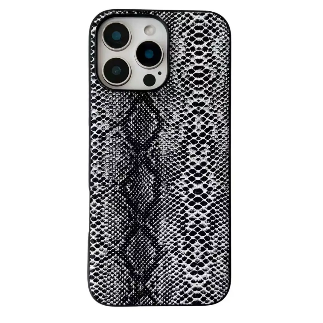 Skin-texture Phone Case Snake-pattern Matte Two-in-one