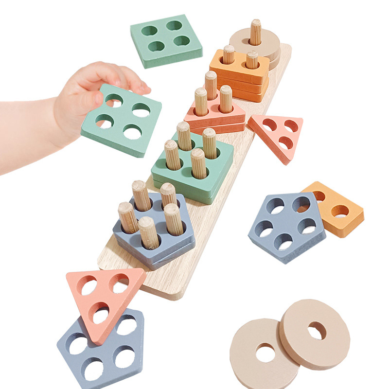 CPC Wooden Geometric Shape Stacking Toy — foto 3