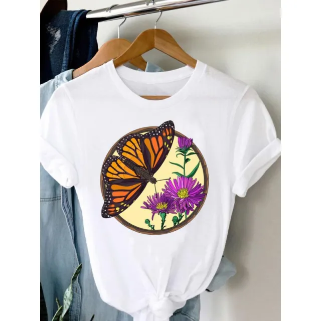Women's Plus Size Short sleeved T shirt Mgq30228 S - Shop at LoveMi