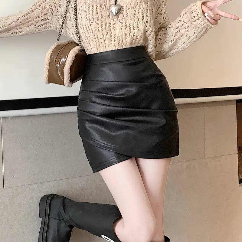 High-waisted Irregular Fit Sheath Skirt For Women