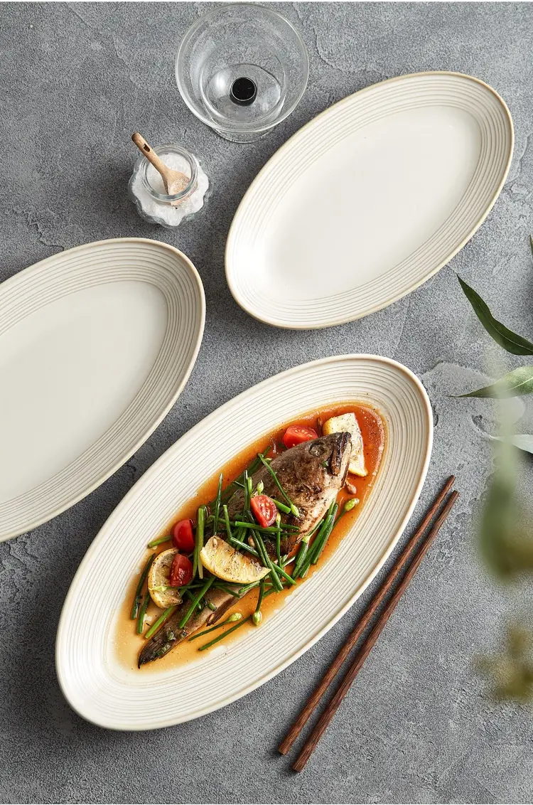 Household Light Luxury High-grade Tableware High Temperature Resistance Plate