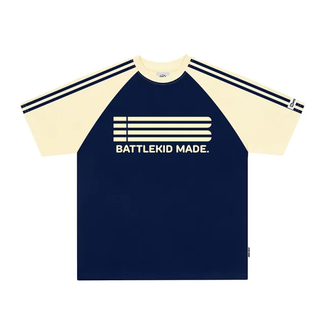 Vintage Stripe Short sleeved T shirt For Men And Women Navy Blue - Shop at LoveMi
