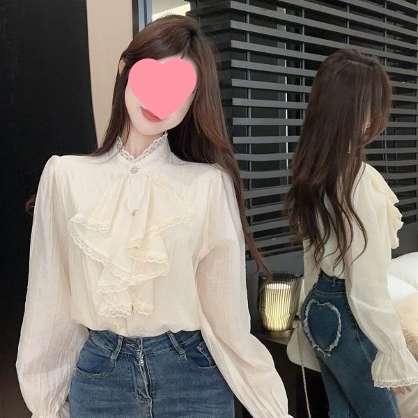 French-style Chanel-inspired Ruffled Blouse For Women product image