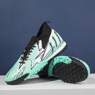 Male Teenager Student Competition Training Soccer Shoes - White