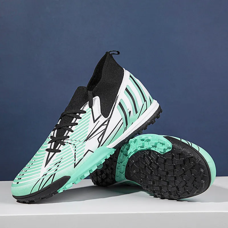 Male Teenager Student Competition Training Soccer Shoes - White