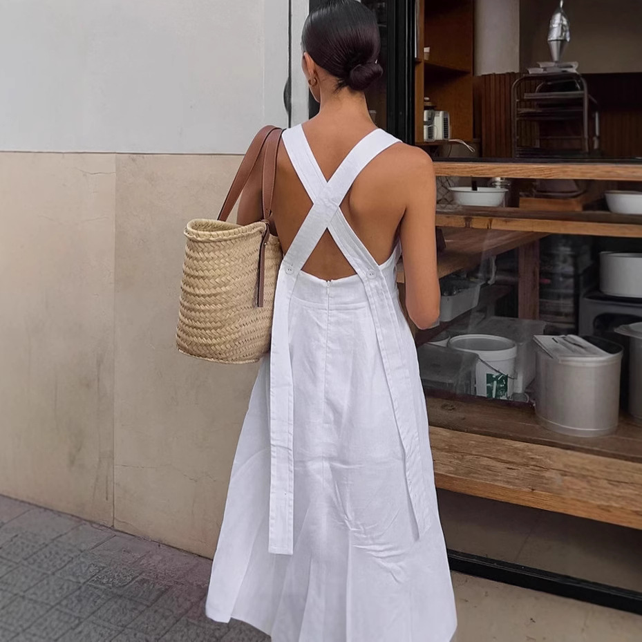 Elegant Sling Backless Dress