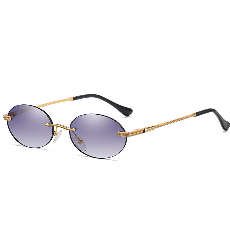 Metal Frame Oval Punk Multicolor Colorful Sun Glasses - Image 9
