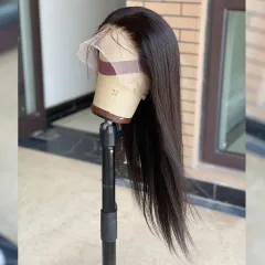 360 Lace Frontal Human Hair Wigs Full Head Wig Real Hair Front Lace - Natural Black - View 1