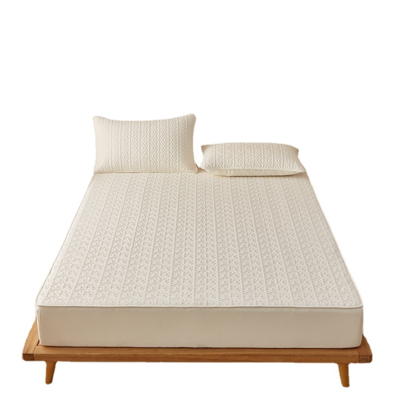 Quilted Fitted Sheet Single-piece Antibacterial Fiber Thickening