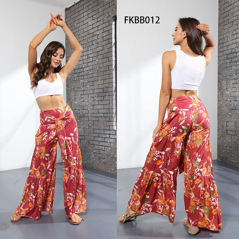 Title 25, Neue Damen Weite Freizeithose Digitaldruck Stra...