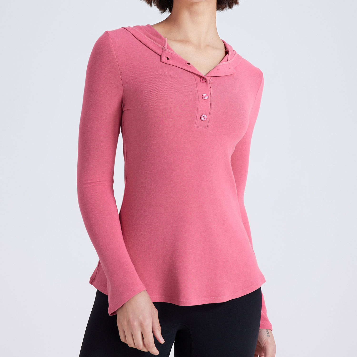 Fall Winter Hooded Running Top T-shirt