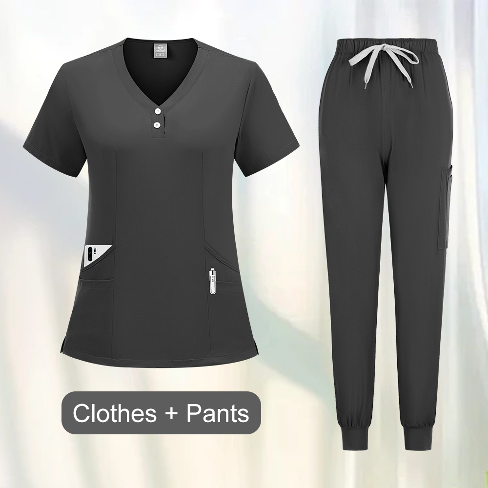 Work Uniform Scrub Top And Pants Nursing Set - Image 7