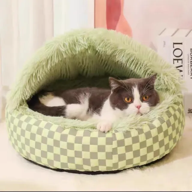 Pet Warm Diamond Quilt Closed Nest Green - Shop at LoveMi