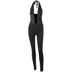 Women's Jumpsuit Fashion Hollow Backless Jumpsuit - Black - View 1