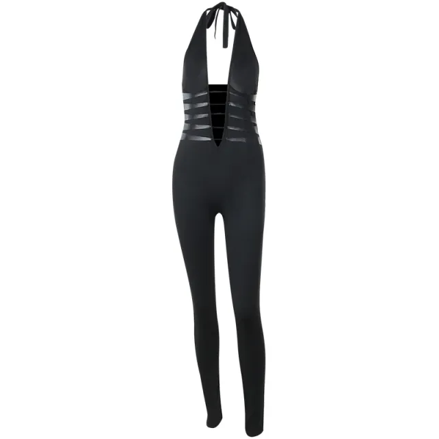 Women's Jumpsuit Fashion Hollow Backless Jumpsuit Black - Shop at LoveMi