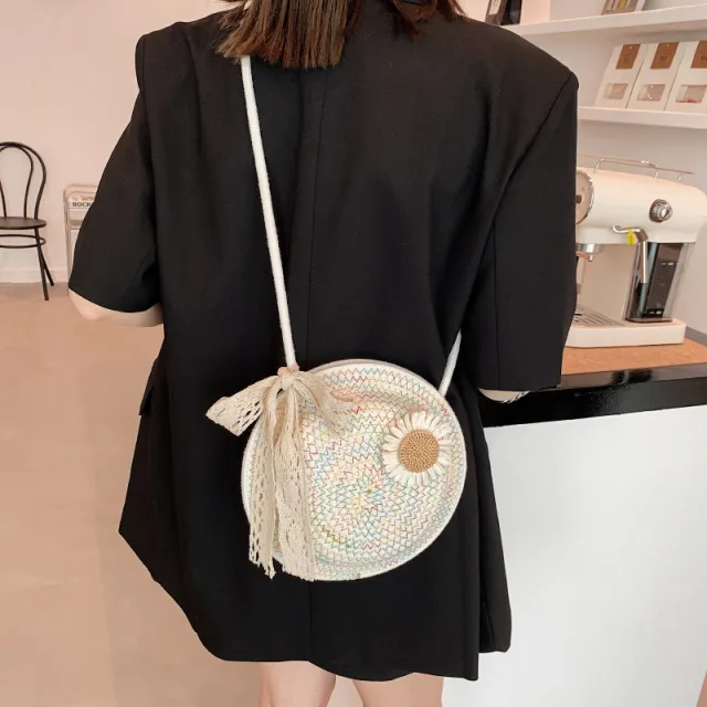 Fashion Minority Design Straw Bag All matching Weaving White - Shop at LoveMi