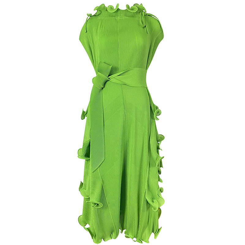 Pleated Short-Sleeve Midi Dress, picture 11 of 12