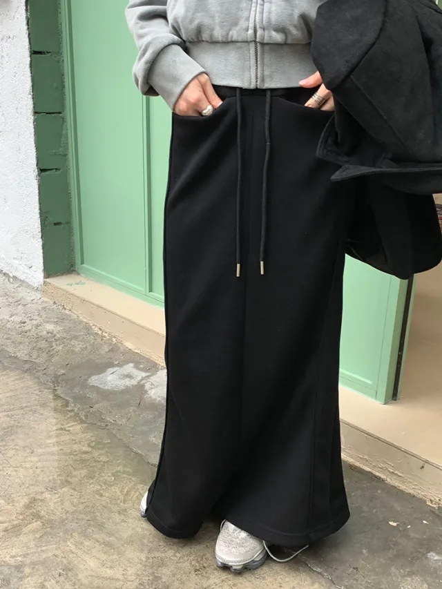 Lazy Casual Sweatshirt Skirt For Women Black - Shop at LoveMi
