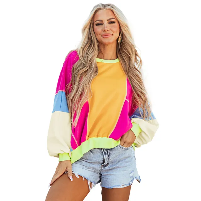 New Round Neck Long Sleeved Pullover Sweater With Multiple Colors P3014 - Shop at LoveMi