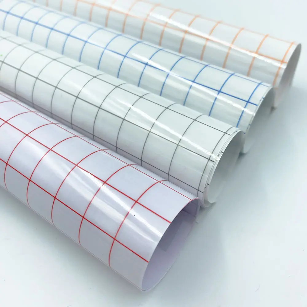 Blue Red Gray Orange Plaid Self-adhesive and Transparent Transfer