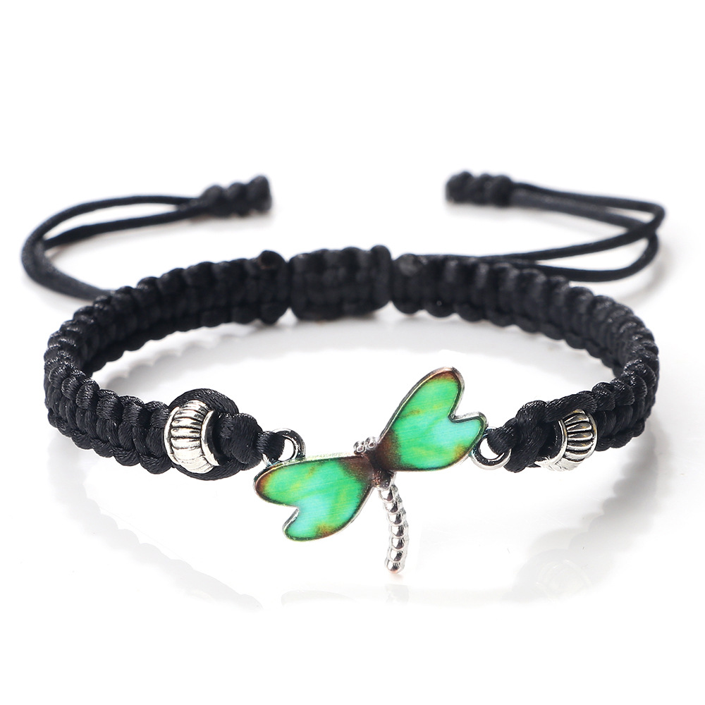 Black Line Green Dragonfly