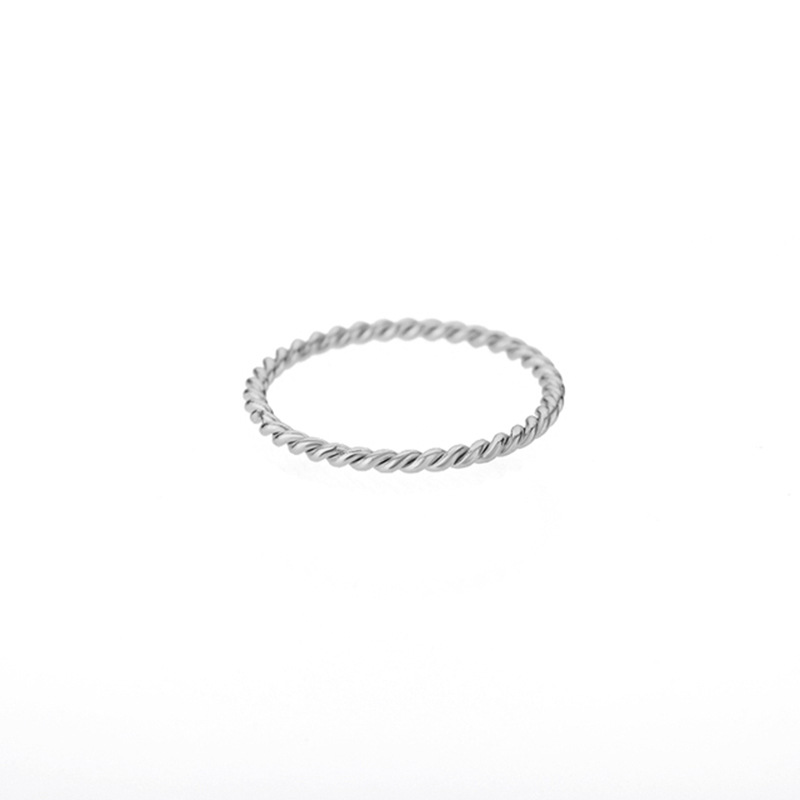 Double-strand Spiral Titanium Steel Twist Ring