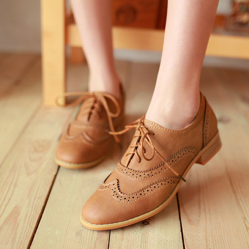 Retro British-style Oxford Casual Womens Shoes