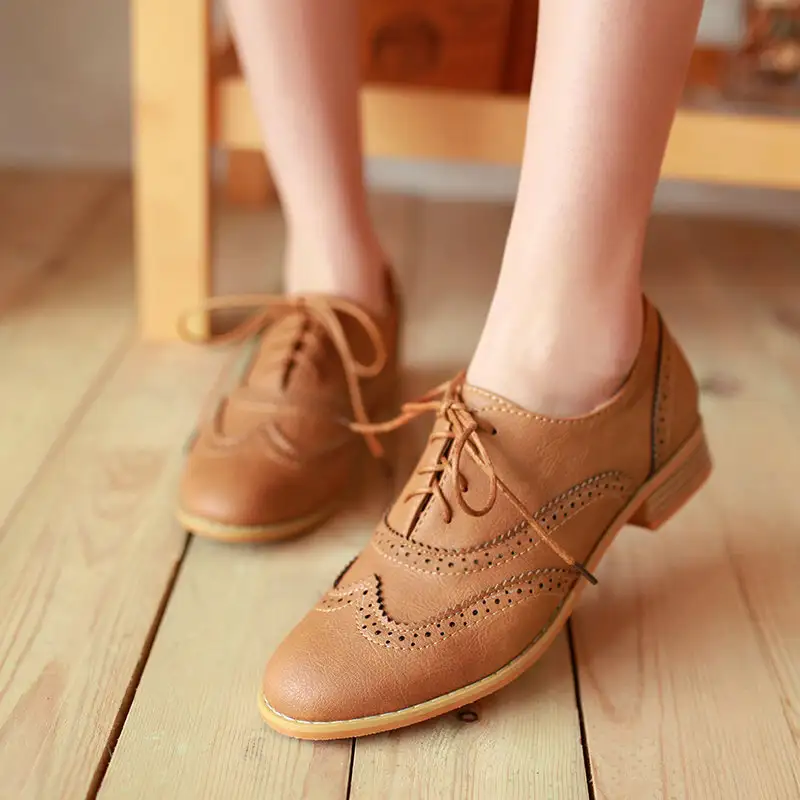 Retro British-style Oxford Casual Womens Shoes