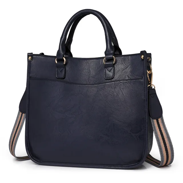 Casual Retro Handbag Women's Briefcase Crossbody Blue - Shop at LoveMi