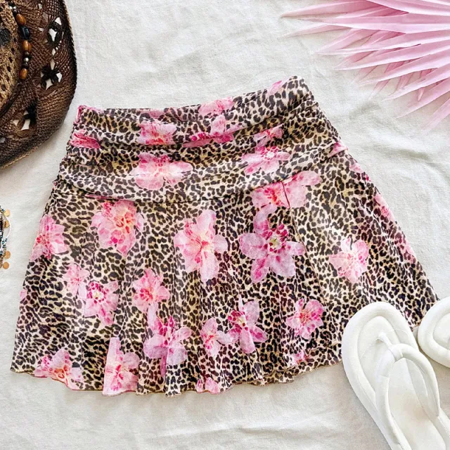Women's Leopard Print Skirt Vacation Style Leopard - Shop at LoveMi