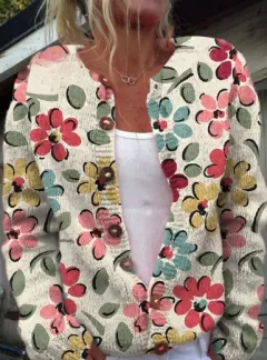 3D Digital Printing Cardigan Coat Outerwear Women - Jlkswtsx4765 - View 1