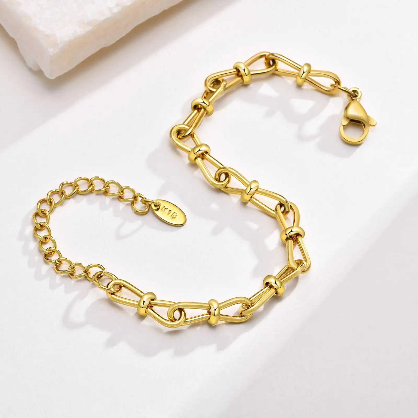 Titanium Steel Cold Simple Women's Bracelet Bow Chain