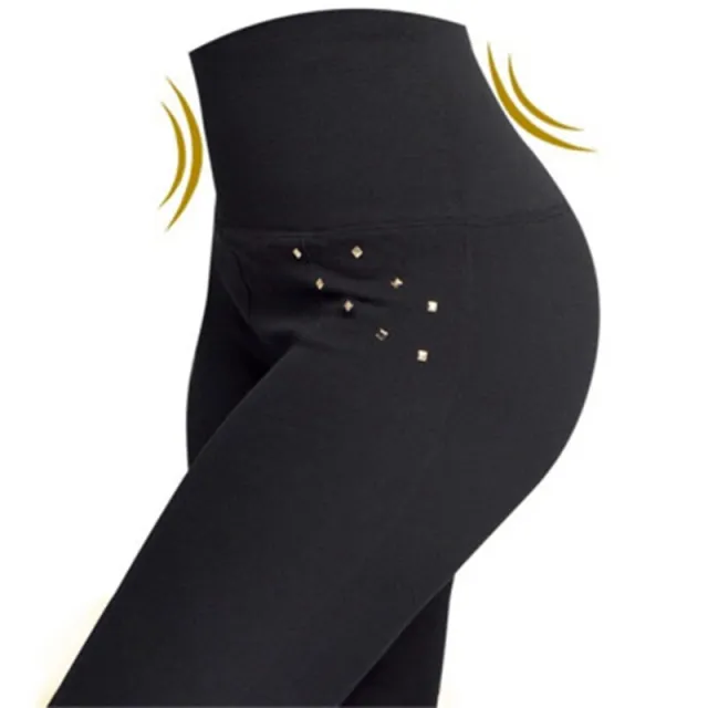 Zipper Button Hot Drilling High Waist Hip Lift Abdominal Pants Hot Drilling S - Shop at LoveMi