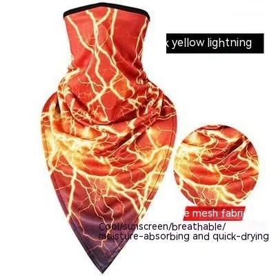 Riding Mask Ice Silk Magic Headband Dark Yellow Lightning - Shop at LoveMi